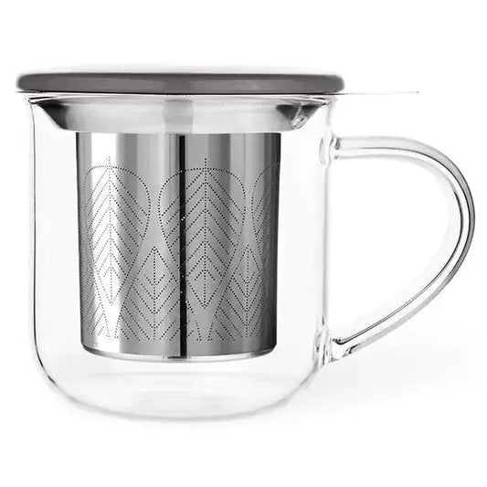 Glass Mug & Porcelain Lid w/ Infuser