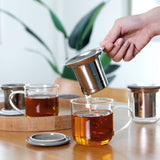 Glass Mug & Porcelain Lid w/ Infuser