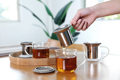 Glass Mug & Porcelain Lid w/ Infuser